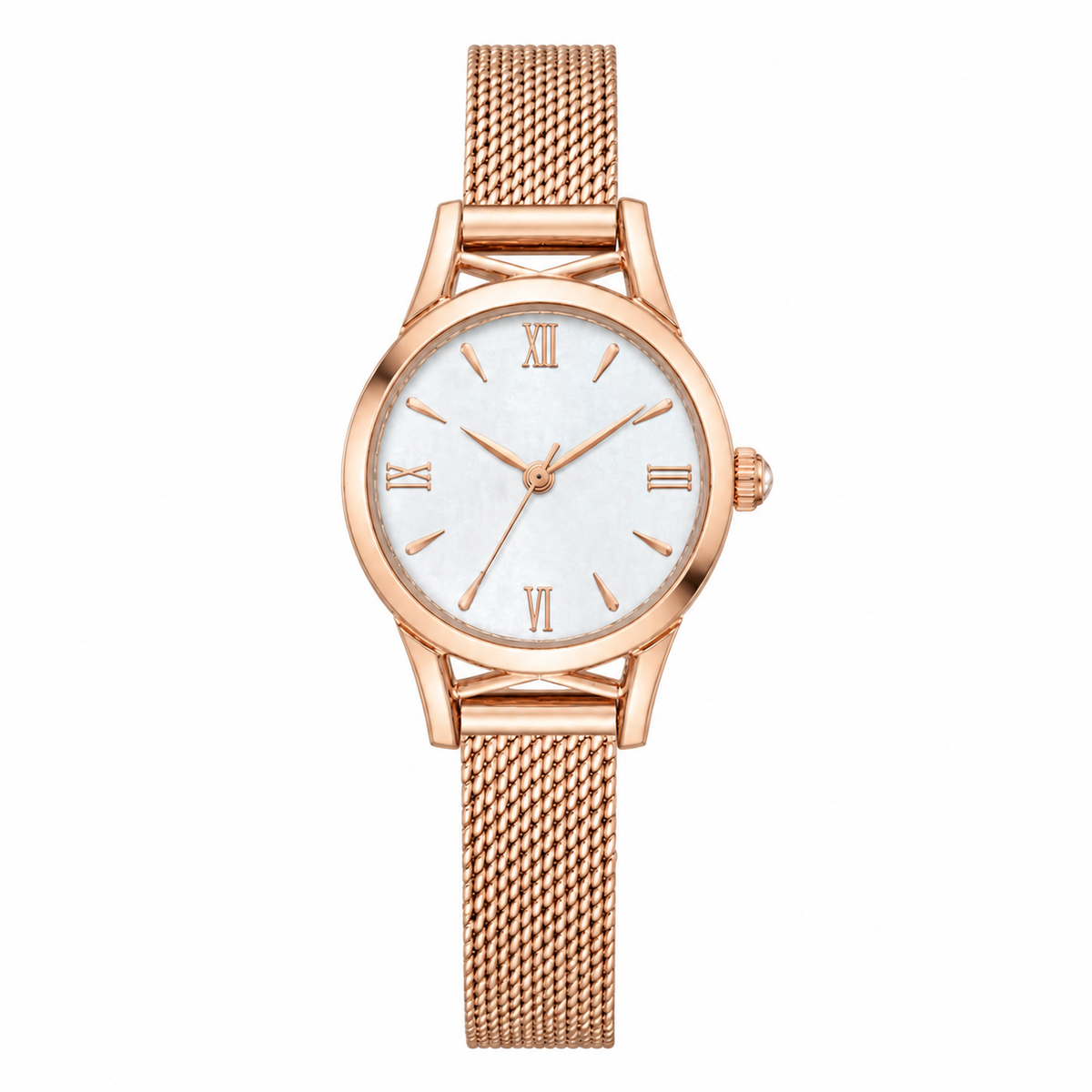 Vintage Rose Gold Watch with Roman Numerals