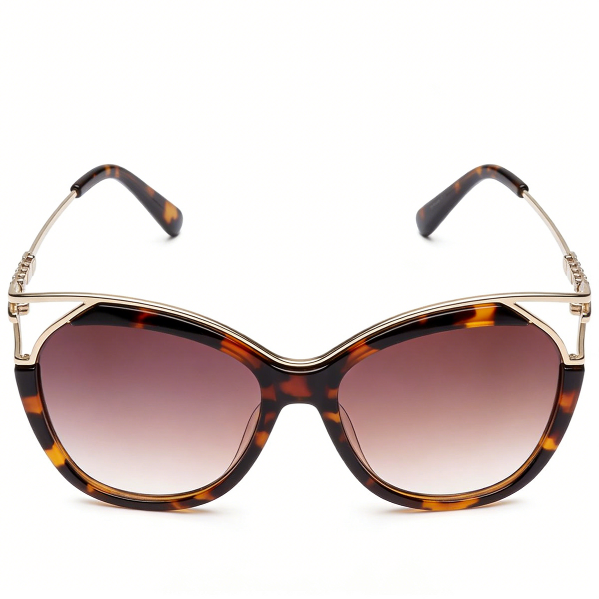 Classic Tortoiseshell Cat Eye Sunglasses Double Bridge